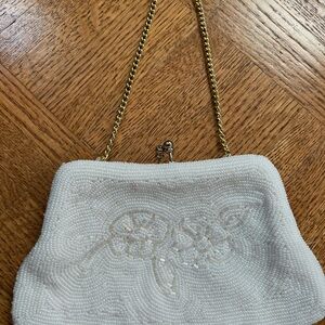 Vintage White Beaded Purse – Artel Montreal, Made in Korea